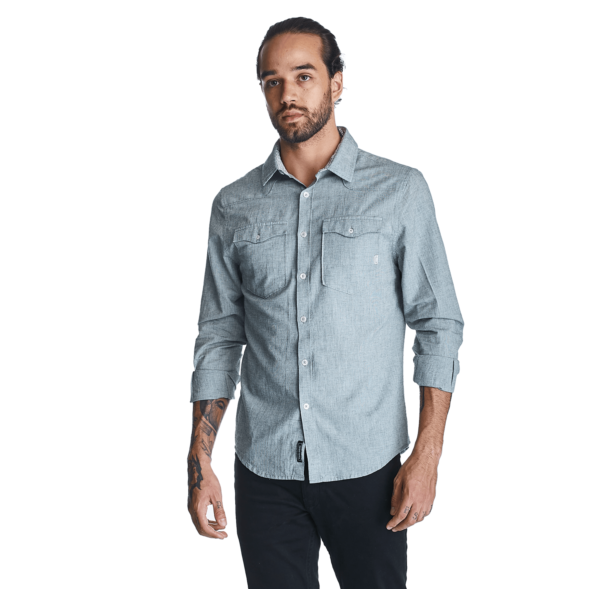 Camisa-Slim-Masculina-Convicto-Com-Bolsos